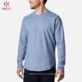 Wholesale Mens Body Fit Long Sleeve T Shirt Custom Logo